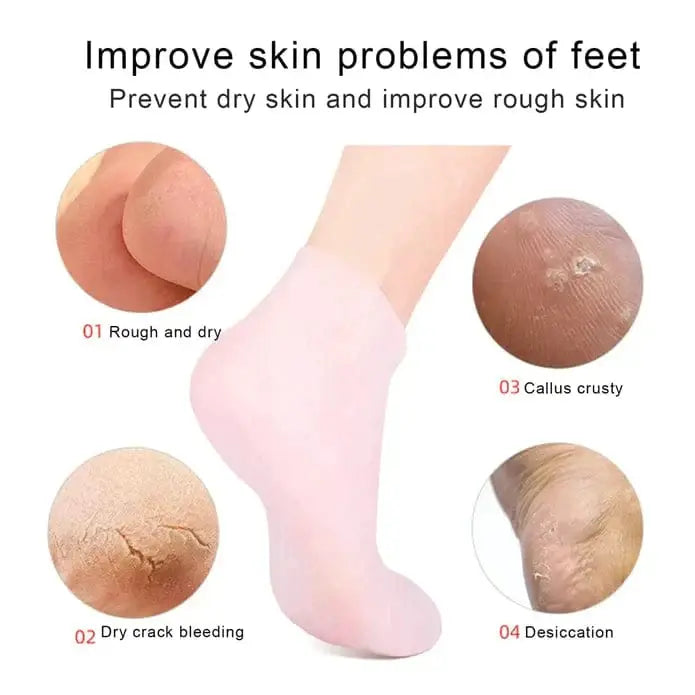 High Quality Silicone Foot Care Socks – Anti-Cracking Moisturizing Gel Socks (1 Pair)