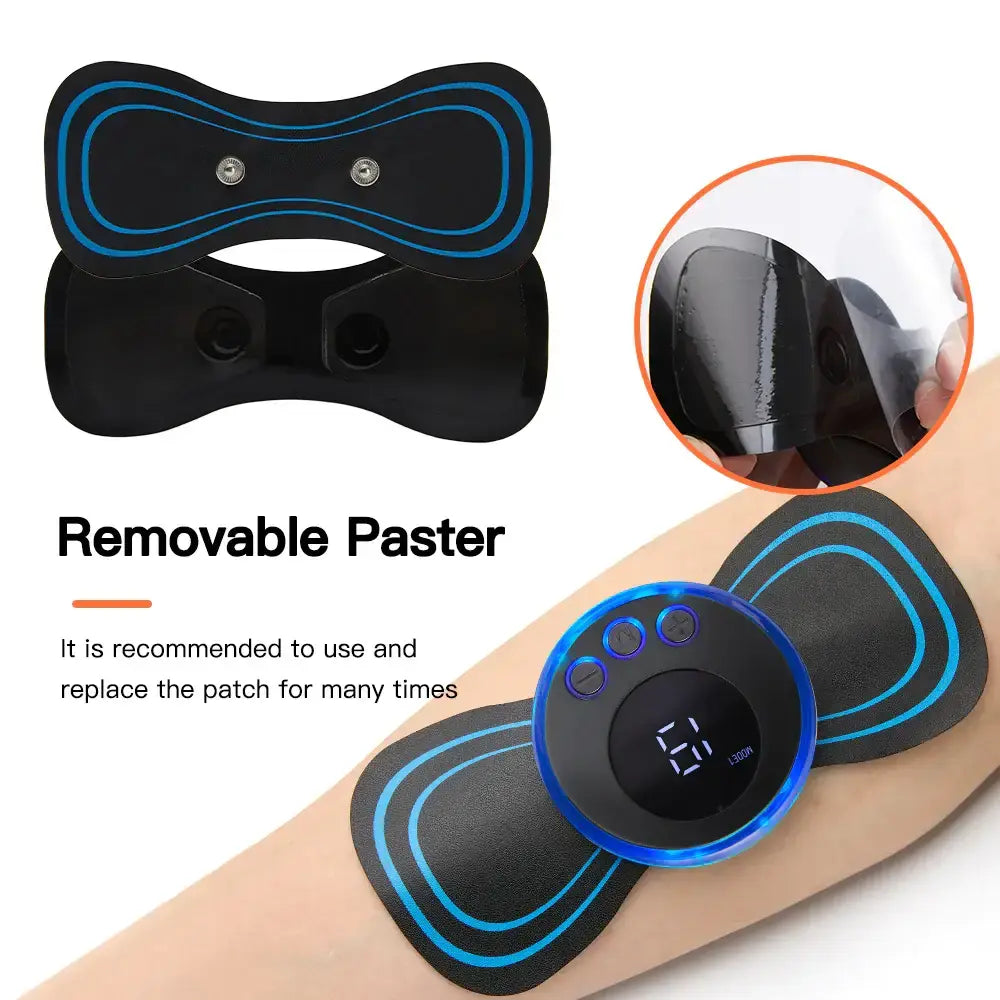 Wireless EMS Mini Body Massager – Portable Butterfly Massager for Blood Circulation & Pain Relief