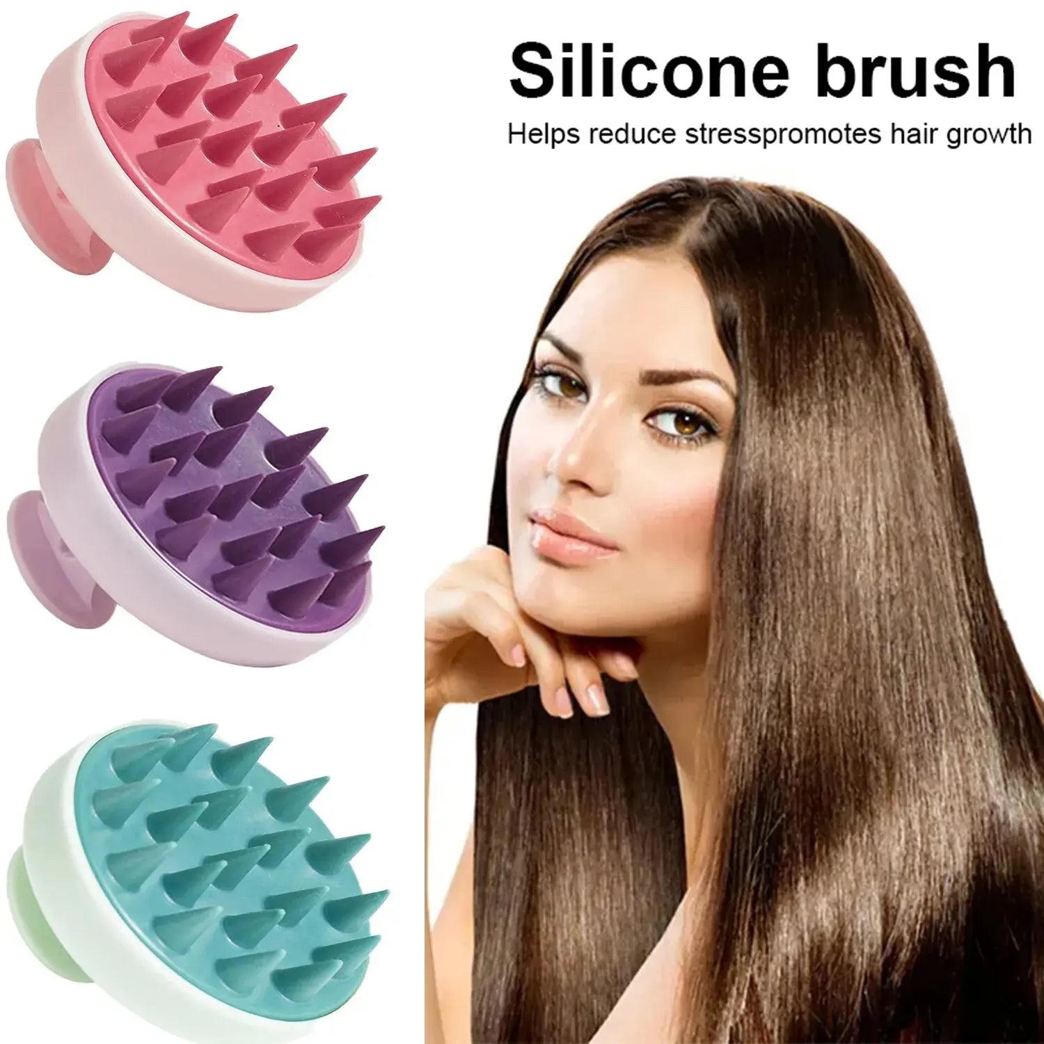 Silicone Hair Scalp Scrubber for Deep Cleaning & Relaxing Massage