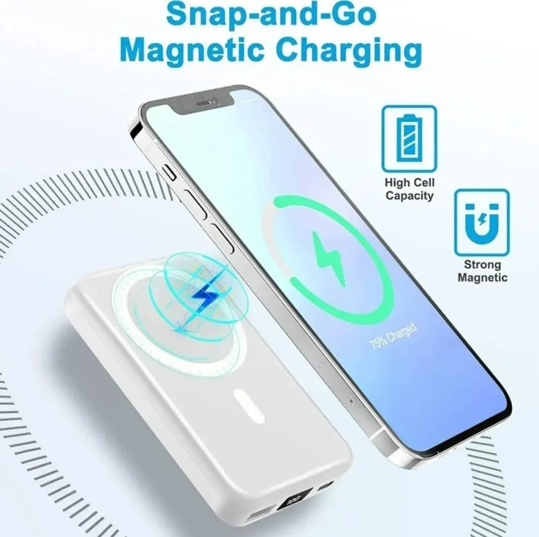 High Quality MagSafe Power Bank – 5000mAh Portable Charger with Super Strong Magnet