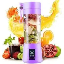 Rechargeable Portable Mini Juicer Blender – 6 Blades, 380ml Outdoor Juicing Cup